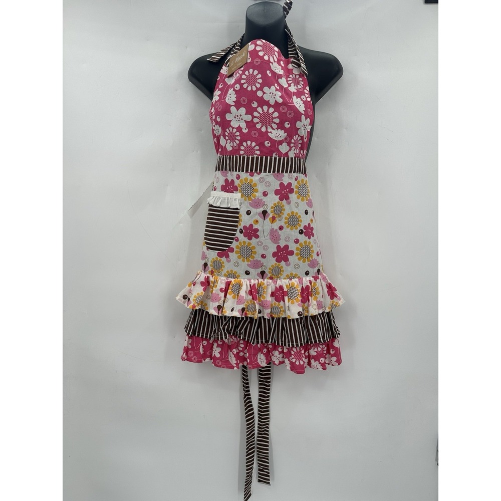 NWT Le Marche Apron Tablier Floral Multicolor One Size